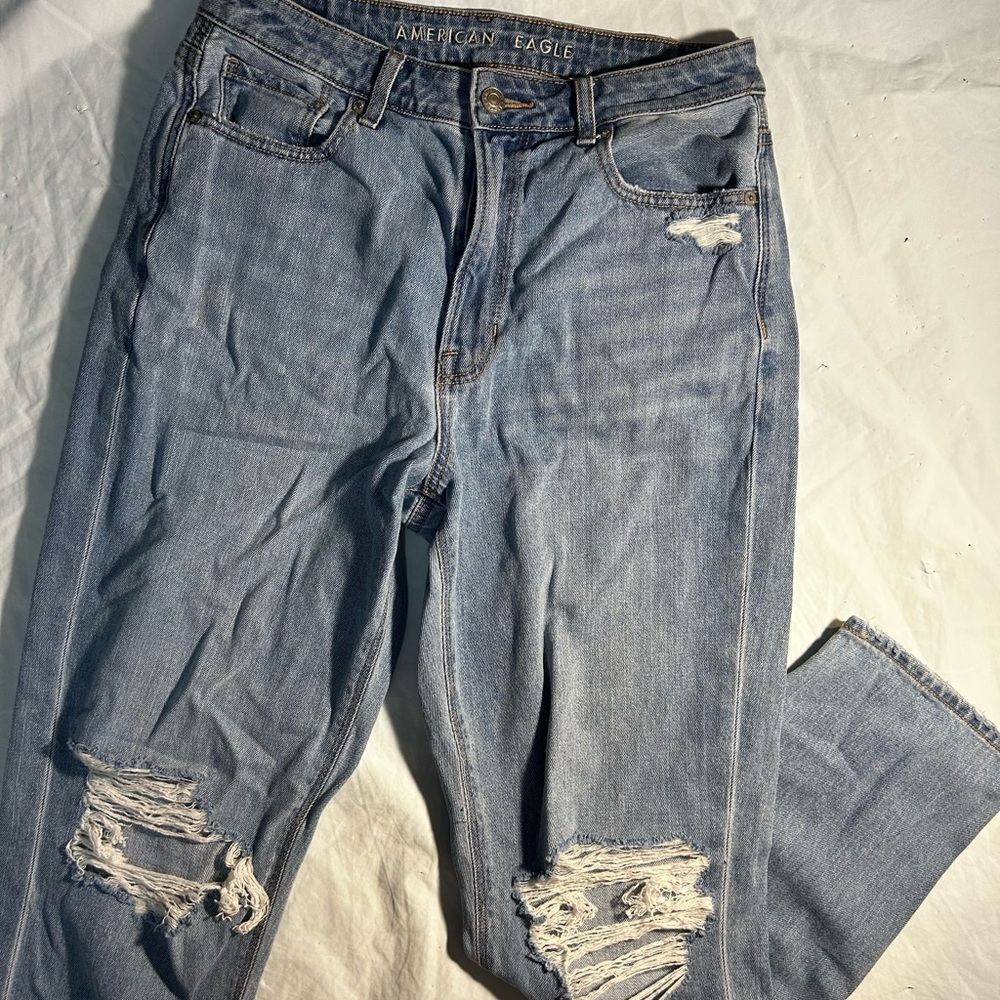 American Eagle Outfitters Ripped Light Blue Jeans